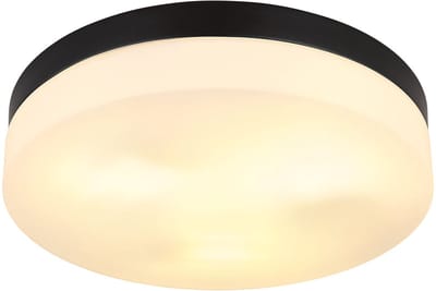 Globo - plafonniere - Vranos - zwart - aluminium - Ø 30cm - E27 - 32113B