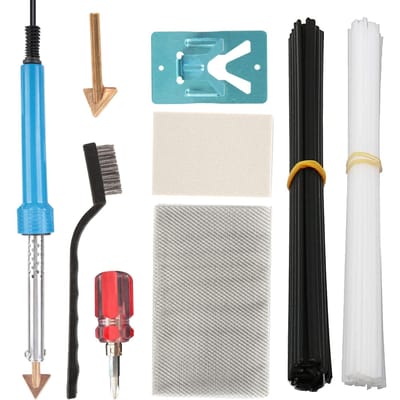 Kit de soudage du plastique 80W, Kit de soudage du plastique avec 40 tiges, 1 maille, outils de soudage à brosse métallique pour voiture us