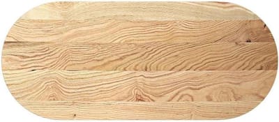 Massief Eiken Tafelblad - Houten Werkblad - Tafel Opknappen - Ovaal Vorm - 140 x 60 x 4 cm - Naturel