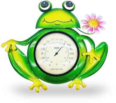 Decoratieve Kikker Buitenthermometer voor Wandmontage - Waterdicht voor Tuin en Terras