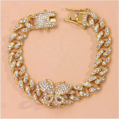 Kristallen Anklet - Enkelbandje Armband - Zomerse Mode - Verstelbaar Ontwerp - One Size - Grijs
