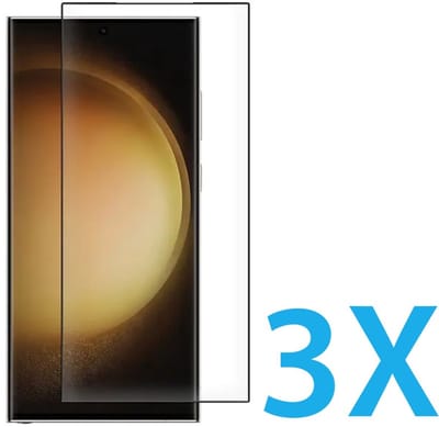 Screenprotector Geschikt voor: Samsung Galaxy S25 Ultra - Full 3x - screen protector - volledige glas - bescherming - beschermglas - ZT Accessoires