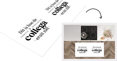 Keukenloper - Loper keuken - Baas - Collega - Quote - 120x60 cm - Keukenloper vinyl