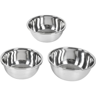 Ensemble de 3 bols à mélanger 26 cm 28 cm 30 cm Acier inoxydable Épaissi Bol à soupe Multifonctionnel Bol de cuisine L