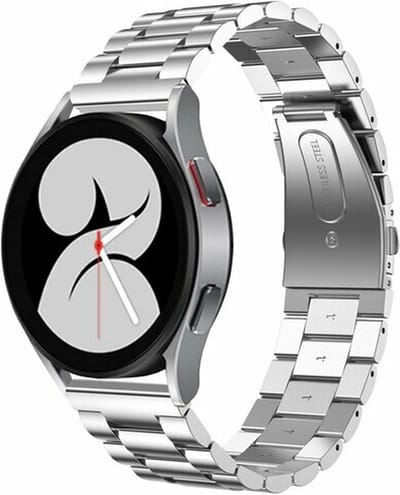 By Qubix - Geschikt voor Garmin bandje - Geschikt voor Garmin Vivomove 3 / HR / Luxe / Sport / Style / Trend - Stalen schakelband - Zilver - Smartwatch bandje 20mm