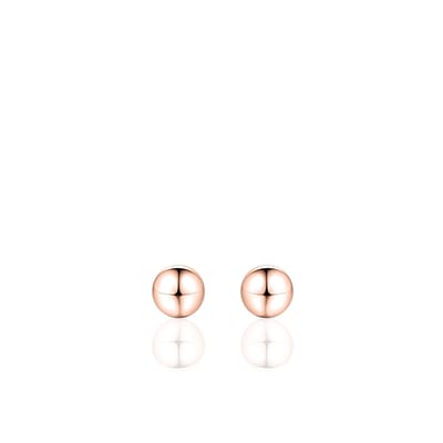 Jewels Inc. - Oorbellen - Oorstekers Glad Bol - 6mmØ - Roségoud Verguld Zilver 925