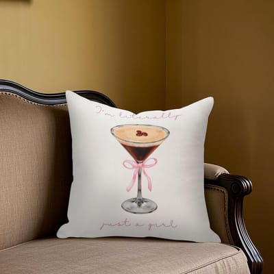Housse de coussin carrée en Jacquard Vibe Cocktail Café pour Canapé Bureau Coussin lombaire Housse de coussin décorative pour la maison 50x50cm