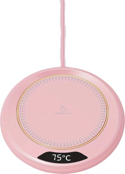 Nivard Cup Warmer - Mok Warmer - Mug Warmer - Koffie Warmer - Verwarmde Onderzetter - Koffie Warmhouder - Koffiekop Verwarmer - Kop Warmer - USB - Kopjes - Thee - Roze