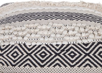 KANAM - Poef - Lichtbeige - 45 cm - Katoen