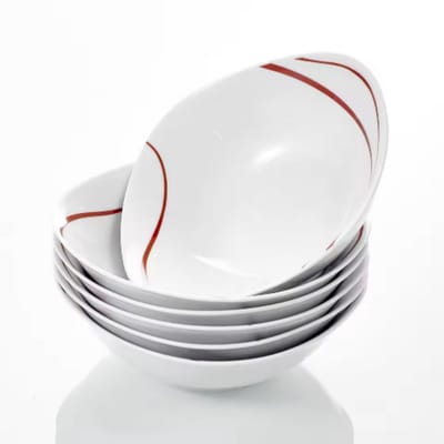 Elegant Diepe borden – 6 persoons – 6 delig – Keramisch – Serviesset