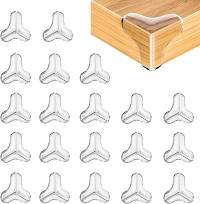 Set van 20 Hoekbeschermers voor Baby's, Zelfklevende Hoekbescherming van Zacht Silicoon, Veiligheid voor Kinderen en Meubels