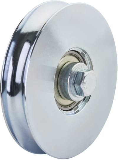 SOTECH schuifpoortrol Ø 120 mm verzinkt staal Looprol draagvermogen 300 kg Kogellager waterdicht Poortrol rolbreedte 24 mm Groefradius: 10 mm voor roldeur