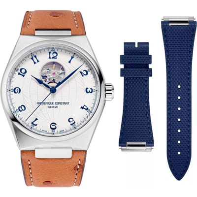 Frédérique Constant Highlife Heart Beat FC-310AN4NH6 Horloge - Leer - Bruin - Ø 41 mm