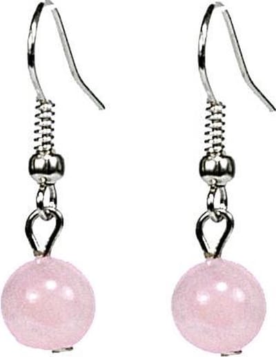 Edelstenen oorbellen Dangling Rose Quartz - oorhanger - sterling zilver (925) - roze - rozenkwarts - luxe sieraden zakje - roze oorbellen - oorbellen dames