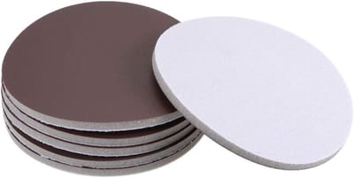 sourcing map 6 stuks schuurspons klittenband schuurschijf nat/droog voor auto hout droogbouw metaal bruin 5 inch korrel 3000