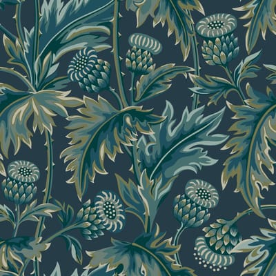 Boråstapeter Vliesbehang 2273 - Treasured - Botanisch Blauw - 53cm x 10.05m