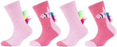 camano, Kindersokken, camano, COSY FANCY, applicaties, 4-pack, polyester, elastaan, comfort, zachte teennaad, zachte compressie, onzichtbare voetrand, warm, duurzaam, onderhoudsvriendelijk, kleurrijke ontwerpen, ademend, wintersokken voor kinderen.