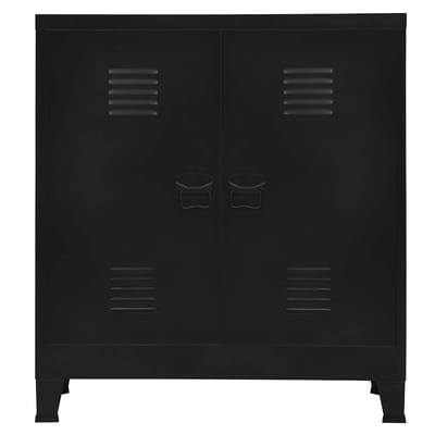vidaXL - Opbergkast - industrieel - 90x40x100 - cm - staal - zwart