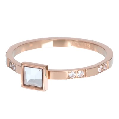 iXXXi jewelry vulring Expression Square rose goudkleurig maat 17 (gewone ringmaat 19)