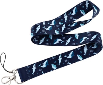 Travel Cords - Keycord Haai - Sportief design - Inclusief telefooncord - Lanyard - Sleutelkoord
