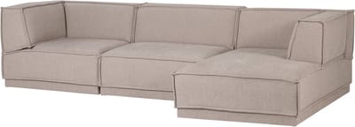 WOOOD Manu Chaise Longue Bank - Grove Chenille - Naturel - 73x286x160