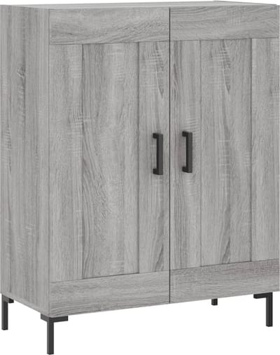 vidaXL - Dressoir - 69,5x34x90 - cm - bewerkt - hout - grijs - sonoma - eikenkleurig