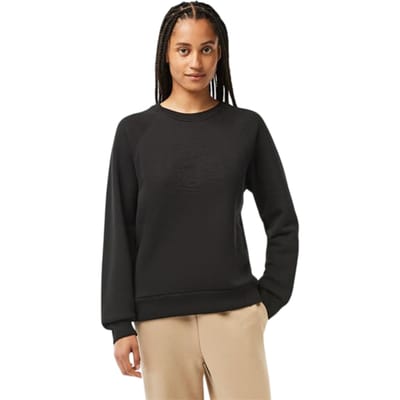 Lacoste Dames/Dames Geborduurd Logo Relaxed Fit Sweatshirt (Zwart)