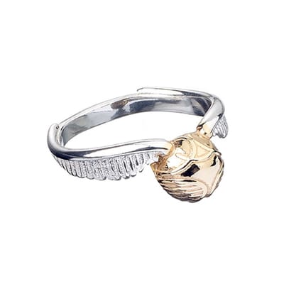 The Carat Shop - Harry Potter Golden Snitch Zilveren Ring Extra Large - Maat XL