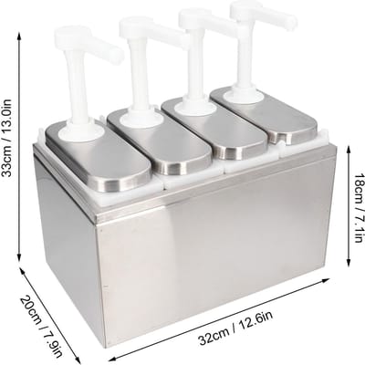 Distributeur de Sauce Pompe Salade Confiture Assaisonnement Condiment Pompe à Presser Contenant Avec Base Pour Cuisine Restaurant Pompe à Sauce Contenant
