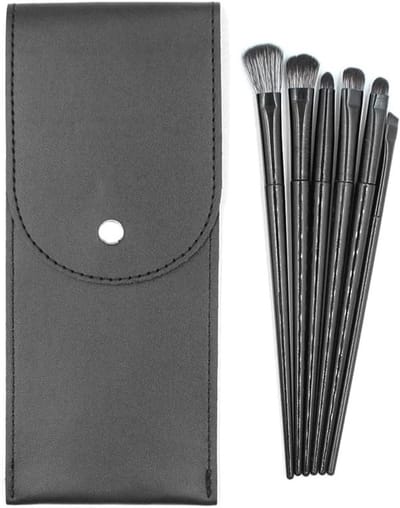 Set van 6 Make-upkwasten voor Oogmake-up, Inclusief Oogschaduw, Eyeliner en Wenkbrauwkwast, Zacht Synthetisch Haar