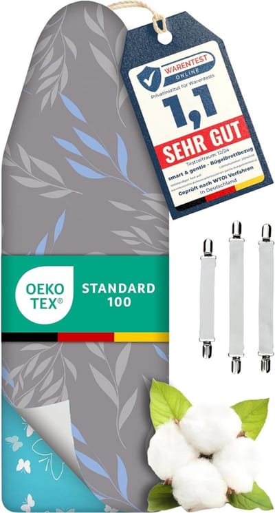 MKSS® Strijkplankhoes - Strijkplankhoezen - Strijkplankovertrek - Grijs
