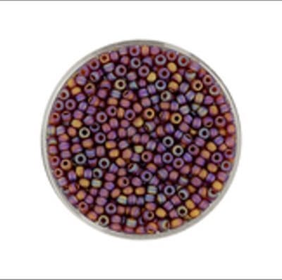 9660-404 Jap. Miyukirocailles - 2,2mm - transp.red rainbow - 12 gram