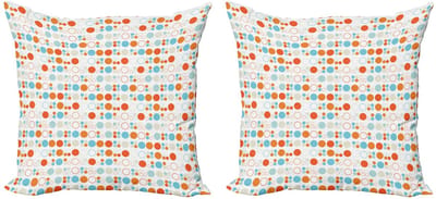 ABAKUHAUS Geometrische Kussenhoes – 2x40x40 cm – Multicolor – Dubbelzijdig bedrukt