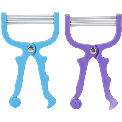 2pcs Épilateur Facial Épilateur Efficace pour le Visage Dispositif à Ressort Outil de Beauté Portable Visage Lèvres Poils