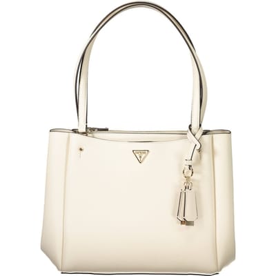 GUESS Handtas Schoudertas Talent Multi Comp Tote Cream White Crème