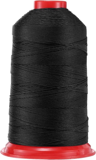 Naaigaren Gebonden Nylon - Garen voor Zwaar Werk - Leer en Textiel Bewerken - Hoge Slijtvastheid - 700 yards - Zwart