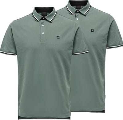 Only & Sons Heren poloshirt 2 pack Onsefletcher