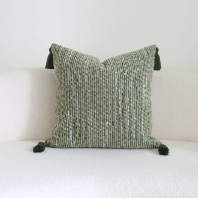 Franse Retro Groene Kussenhoes Wabi-Sabi Stijl Driedimensionaal Borduurwerk Bankkussenhoes Hoofdeinde Kussenhoezen 45x45cm