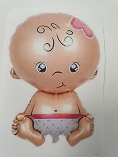 Ballon Baby roze 40x26 cm