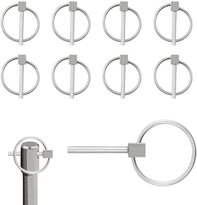 8 Stuks Vouwbare Spiesjes, 3mm Veiligheidspennen, Roestvrijstalen Vouwsplitspinnen voor Boot, Fiets en Aanhanger