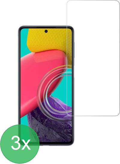 3x Screenprotector Tempered Glass Glazen Gehard Screen Protector 2.5D 9H (0.3mm) - Glasplaatje Geschikt voor: Samsung Galaxy M53 - Glas - bescherm - beschermglas - ZT Accessoires