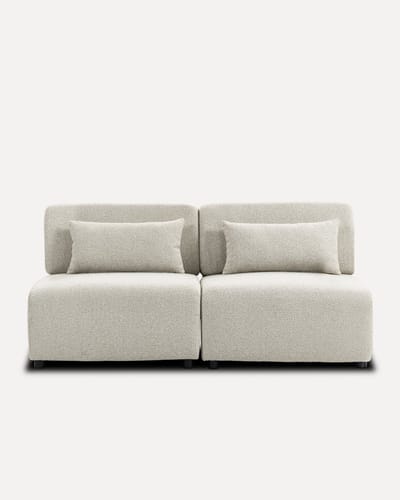 Modulaire 2-Zits Bank Beige- 180 cm - Compacte Stoffen Bank
