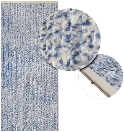 Vliegengordijn Kattenstaart - Deurgordijn - Hordeur - Wit en Blauw