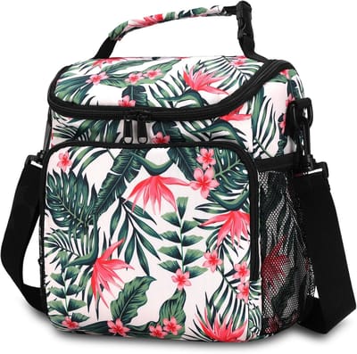 Klein geïsoleerde lunchtas met 5 zakken voor werk, school, picknick en strand