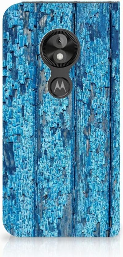 Motorola Moto E5 Play Book Wallet Case Wood Blue