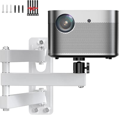 Projector Wandmontage - Projector Beugel - Thuisbioscoop Instellen - Opvouwbaar Verstelbaar - 1/4 Inch Schroef - Wit