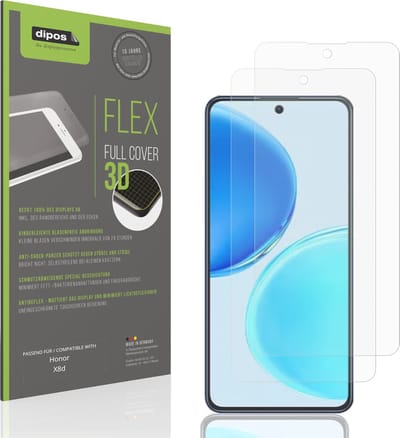 dipos FLEX – 2x Matte Screenprotector geschikt voor Honor X8d | Volledige Schermbescherming | Case-Friendly