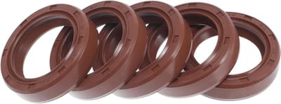 Universele Dubbele Lip Olieafdichting met Roterende Veerstalen Afdichtingsring 25X35X8Mm Rubber FKM voor Hoge Druk - 5 Stuks, Geschikt voor Diverse Toepassingen en Duurzaam Gebruik