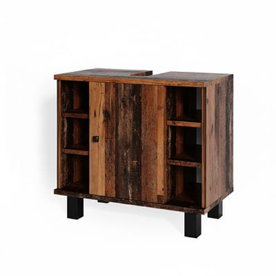 Vicco Fynn Wastafelonderkast – 60 x 54 cm Antiek hout