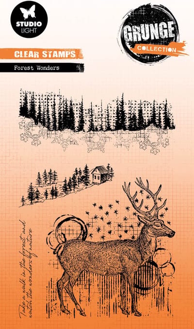 Clear stamps Forest wonders - Grunge collection nr. 681